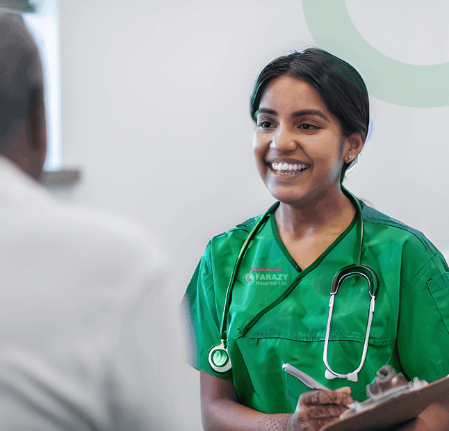 Farazy Hospital building and medical team